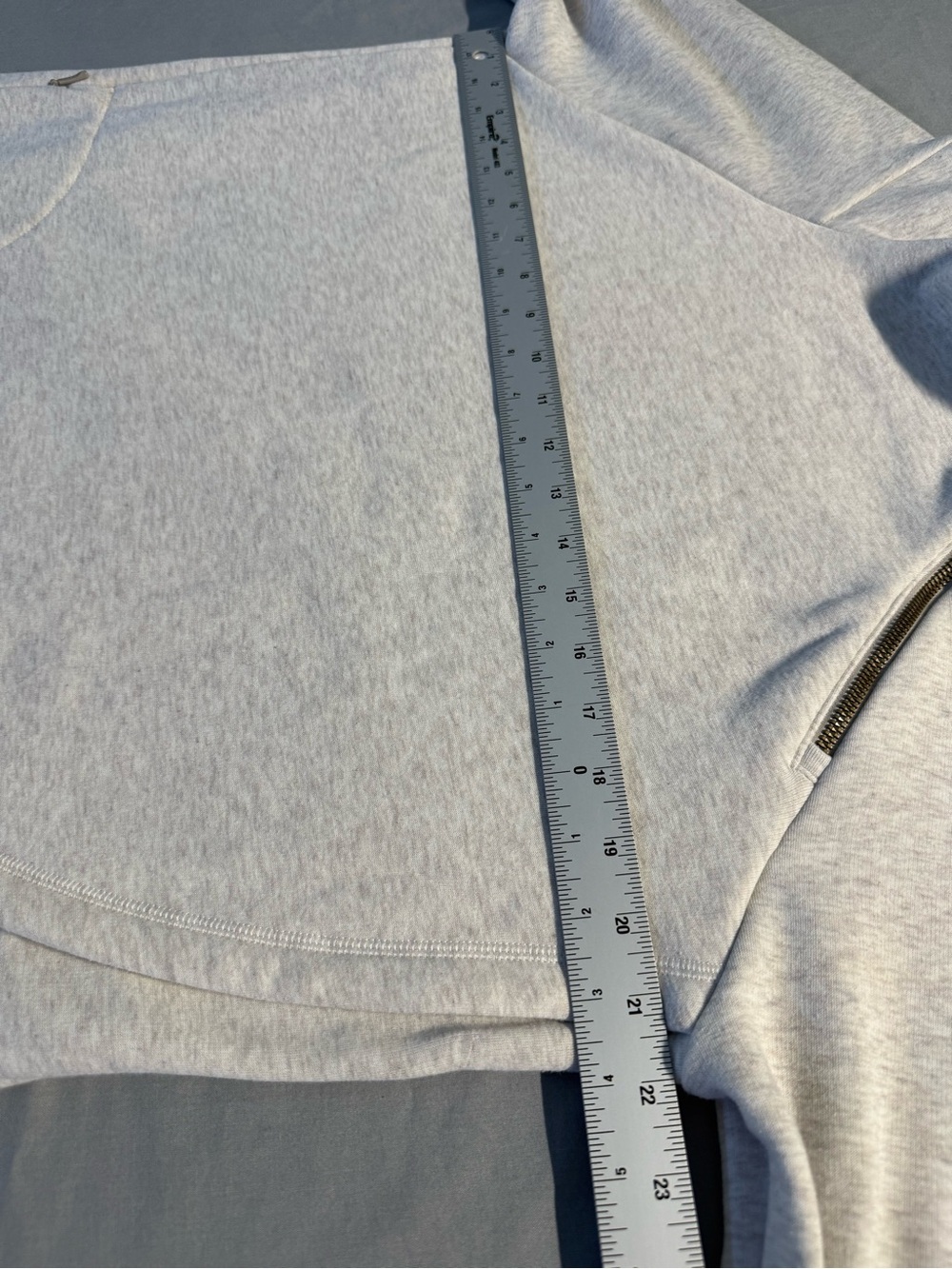 Athleta Women’s Gray Pullover Top With Asymmetrical Zipper And High Collar - Picture 3 of 9